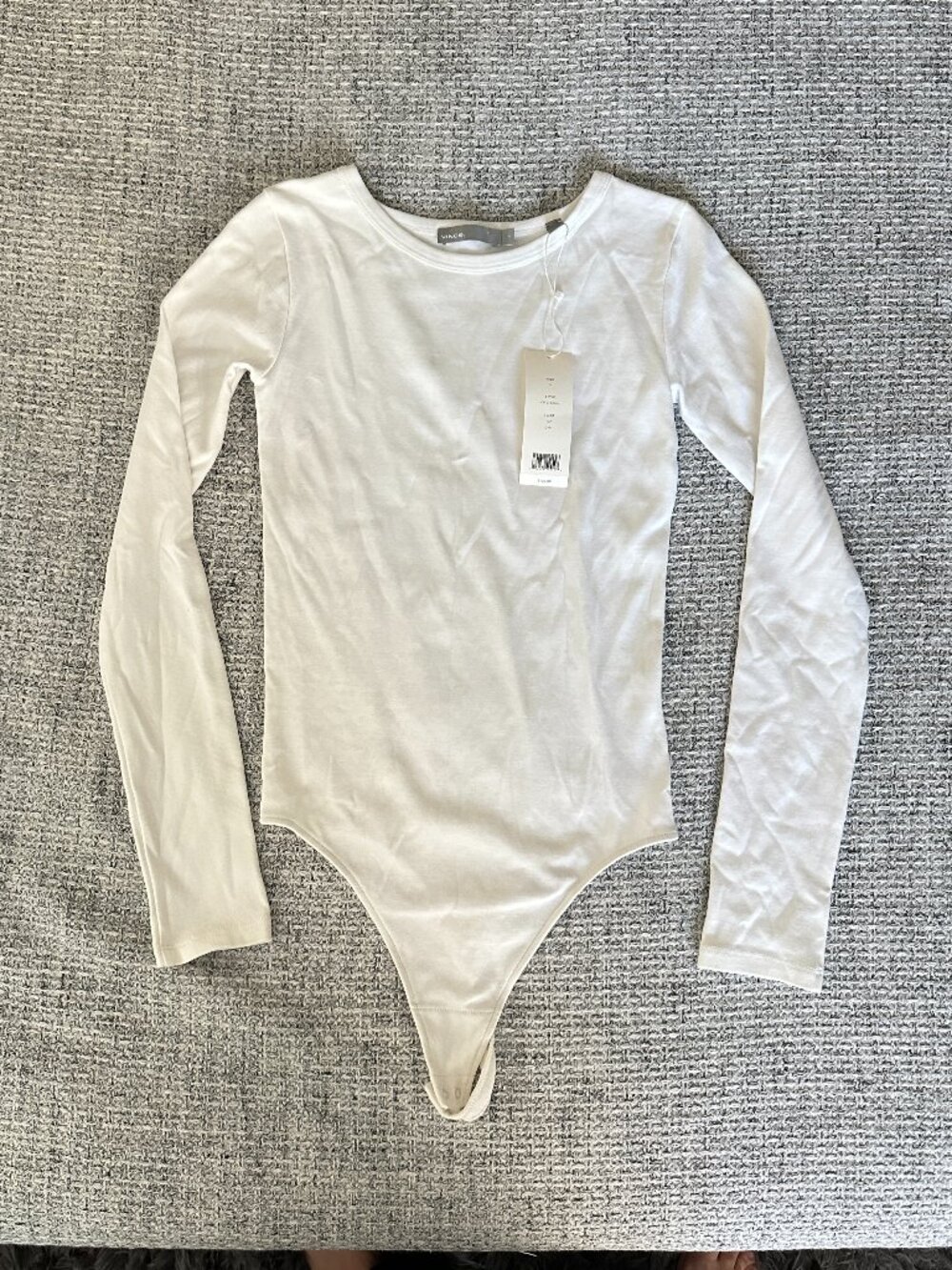 VINCE Long Sleeve Bodysuit White Size S NWT
